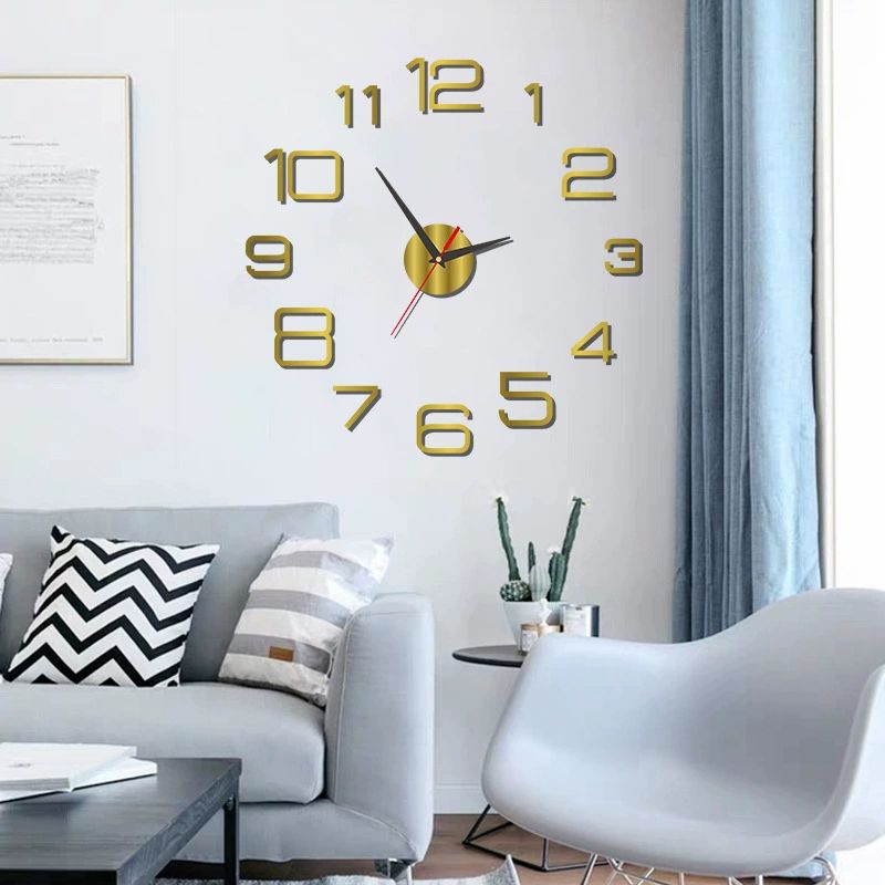 1PC 3D DIY Wall Clock Acrylic Mirror Stickers Wall Clocks For Home Decoration Living Room Quartz Needle Hanging Watch Europe Horloge ,Home Decor ,Room Decor
﻿