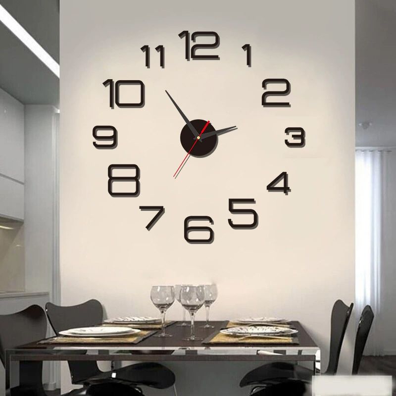 1PC 3D DIY Wall Clock Acrylic Mirror Stickers Wall Clocks For Home Decoration Living Room Quartz Needle Hanging Watch Europe Horloge ,Home Decor ,Room Decor
﻿