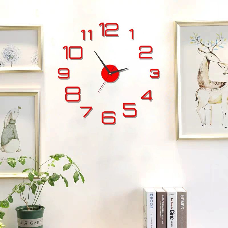 1PC 3D DIY Wall Clock Acrylic Mirror Stickers Wall Clocks For Home Decoration Living Room Quartz Needle Hanging Watch Europe Horloge ,Home Decor ,Room Decor
﻿