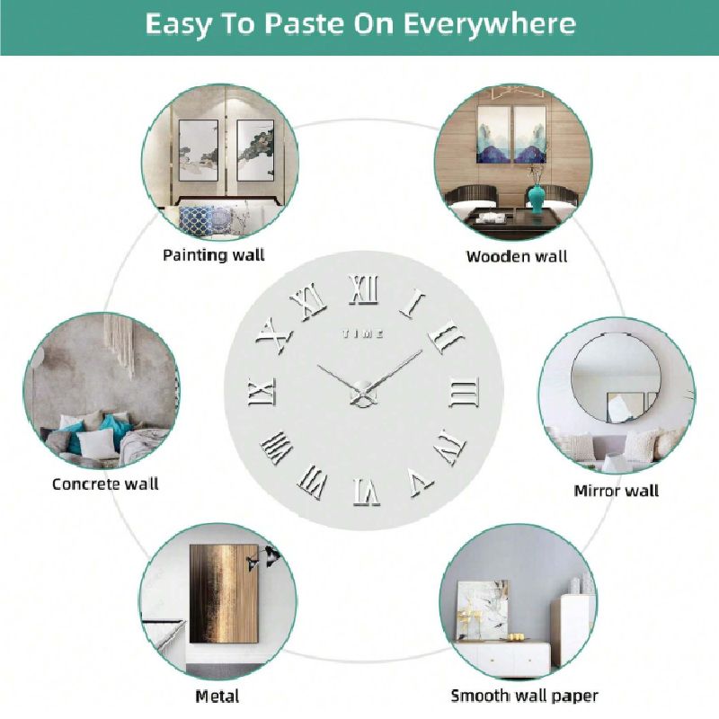1 PC 3D DIY Wall Clock Acrylic Mirror Stickers Wall Clocks For Home Decoration Living Room Quartz Needle Hanging Watch Europe Horloge ,Home Decor ,Room Decor
﻿