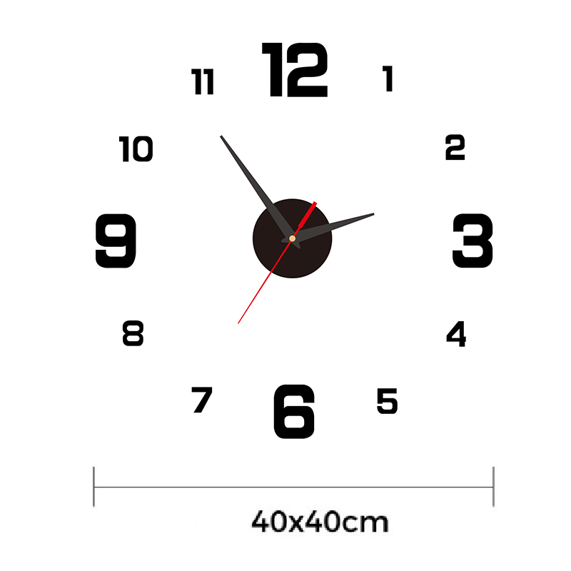1 PC 3D DIY Wall Clock Acrylic Mirror Stickers Wall Clocks For Home Decoration Living Room Quartz Needle Hanging Watch Europe Horloge ,Home Decor ,Room Decor