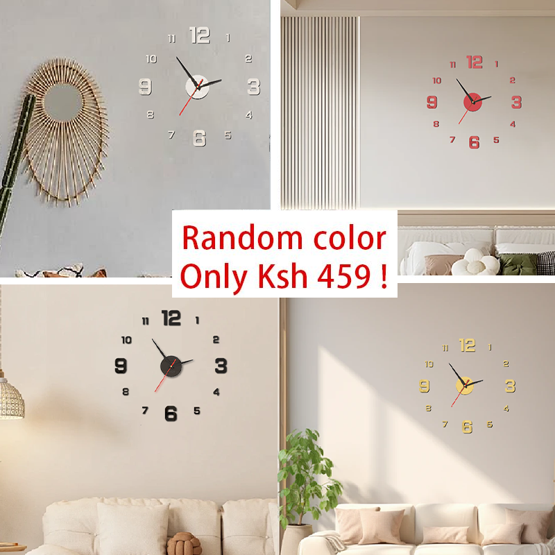 1 PC 3D DIY Wall Clock Acrylic Mirror Stickers Wall Clocks For Home Decoration Living Room Quartz Needle Hanging Watch Europe Horloge ,Home Decor ,Room Decor