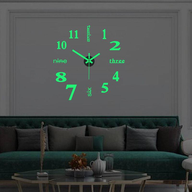 1 PC 3D DIY Wall Clock Acrylic Mirror Stickers Wall Clocks For Home Decoration Living Room Quartz Needle Hanging Watch Europe Horloge ,Home Decor ,Room Decor