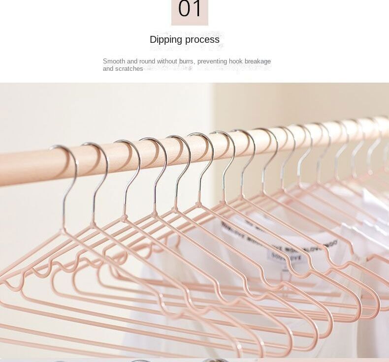 5pcs/10pcs high-end anti slip hangers for adults, thick plastic dipping clothes racks for drying clothes, home furnishings, student dormitories, extra thick hangers