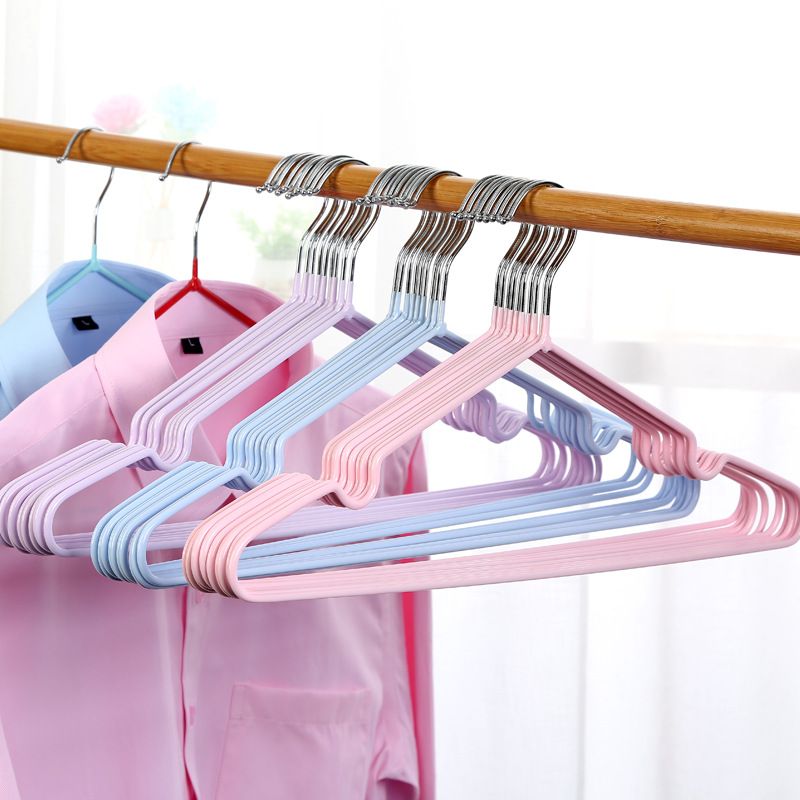 5pcs/10pcs high-end anti slip hangers for adults, thick plastic dipping clothes racks for drying clothes, home furnishings, student dormitories, extra thick hangers