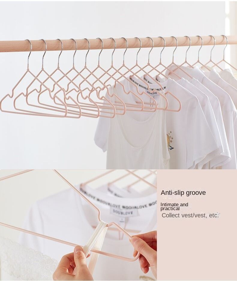 5pcs/10pcs high-end anti slip hangers for adults, thick plastic dipping clothes racks for drying clothes, home furnishings, student dormitories, extra thick hangers