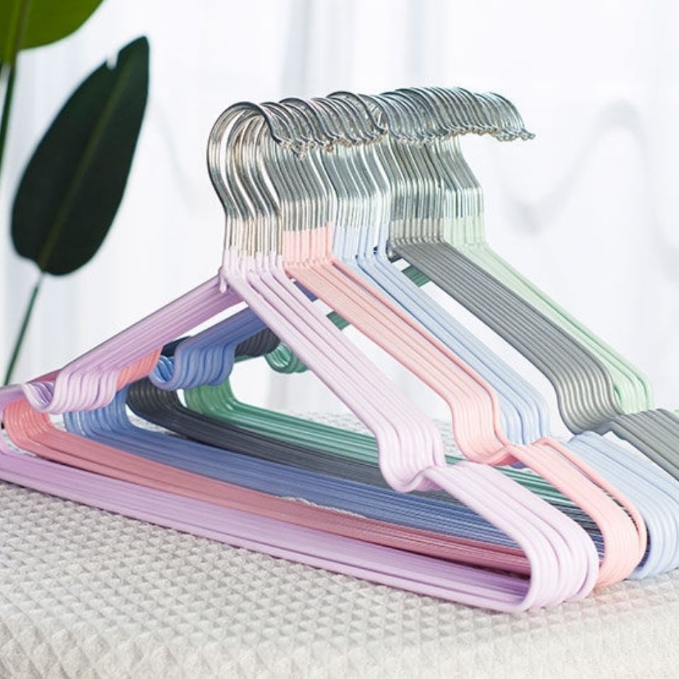 5pcs/10pcs high-end anti slip hangers for adults, thick plastic dipping clothes racks for drying clothes, home furnishings, student dormitories, extra thick hangers