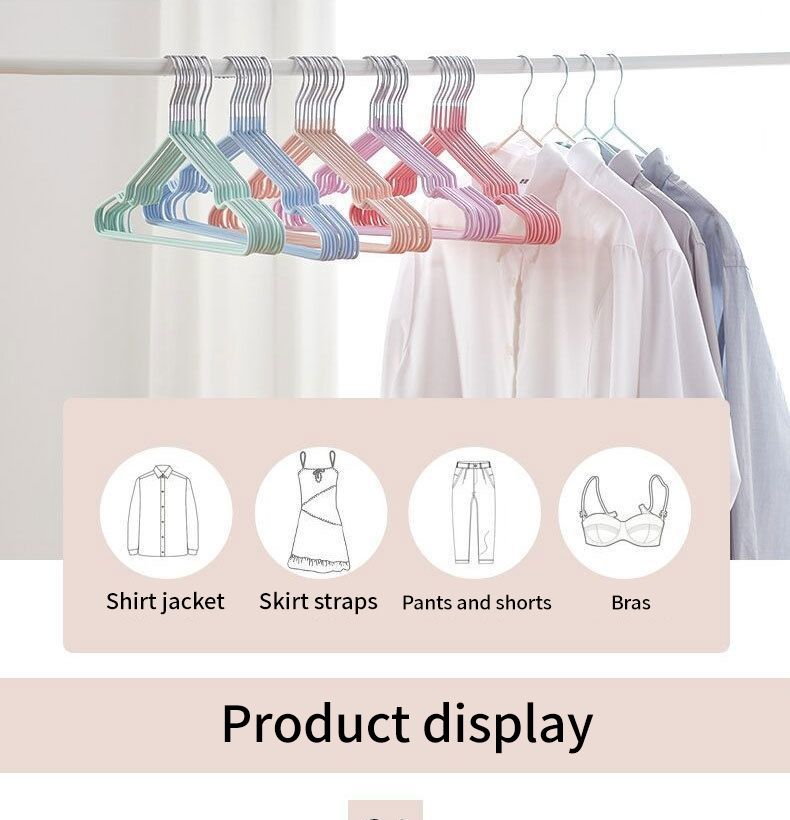 5pcs/10pcs high-end anti slip hangers for adults, thick plastic dipping clothes racks for drying clothes, home furnishings, student dormitories, extra thick hangers
