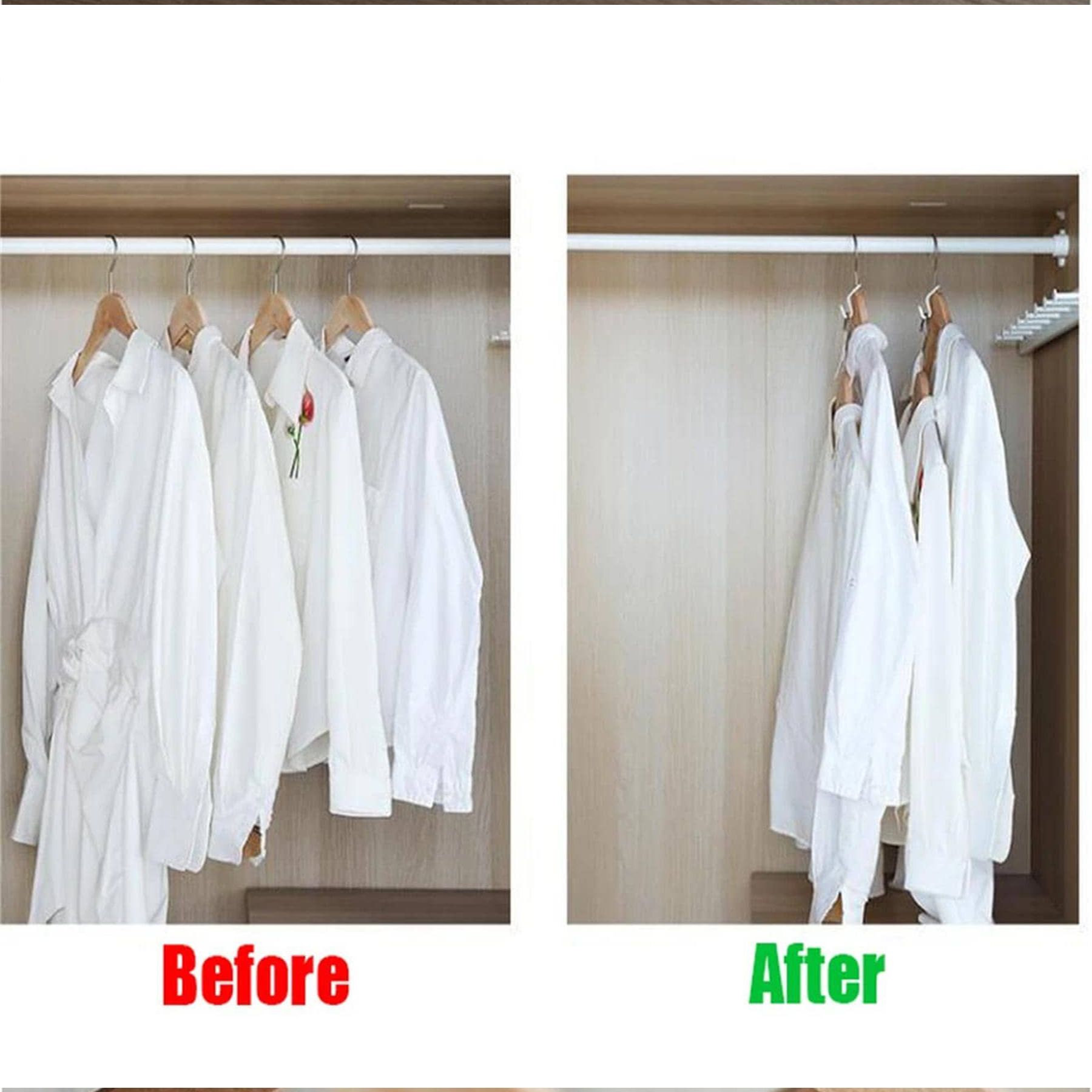 White Hanger Hooks - Heavy Duty Space Saver for Hanger Clothes, Premium Closet Organizers | College Dorm Essentials & Top Hanger Choice