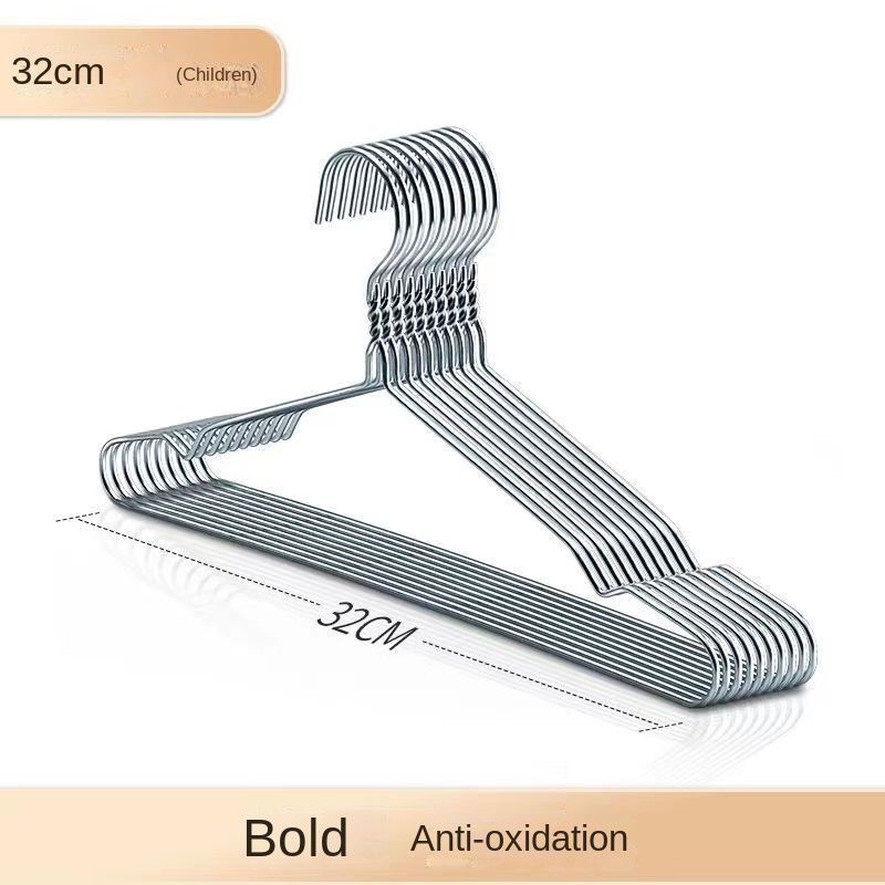 5pcs/10pcs household metal storage hangers, bedroom drying racks, clothes support, anti slip and wrinkle resistant, dormitory student hooks, saving space