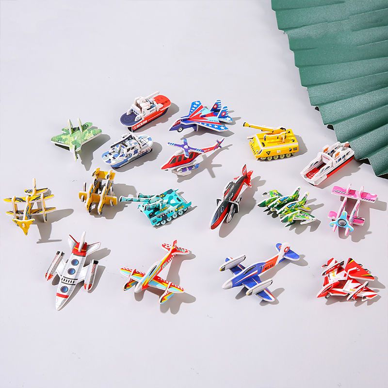 5pcs Children's creative puzzle DIY kindergarten early education manual assembly puzzle toys sea, land, and air fun 3D three-dimensional puzzle creative kindergarten manual puzzle assembly