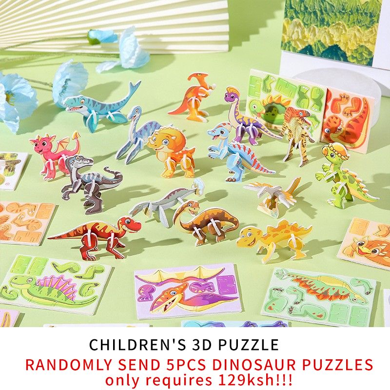 5pcs Children's creative puzzle DIY kindergarten early education manual assembly puzzle toys sea, land, and air fun 3D three-dimensional puzzle creative kindergarten manual puzzle assembly