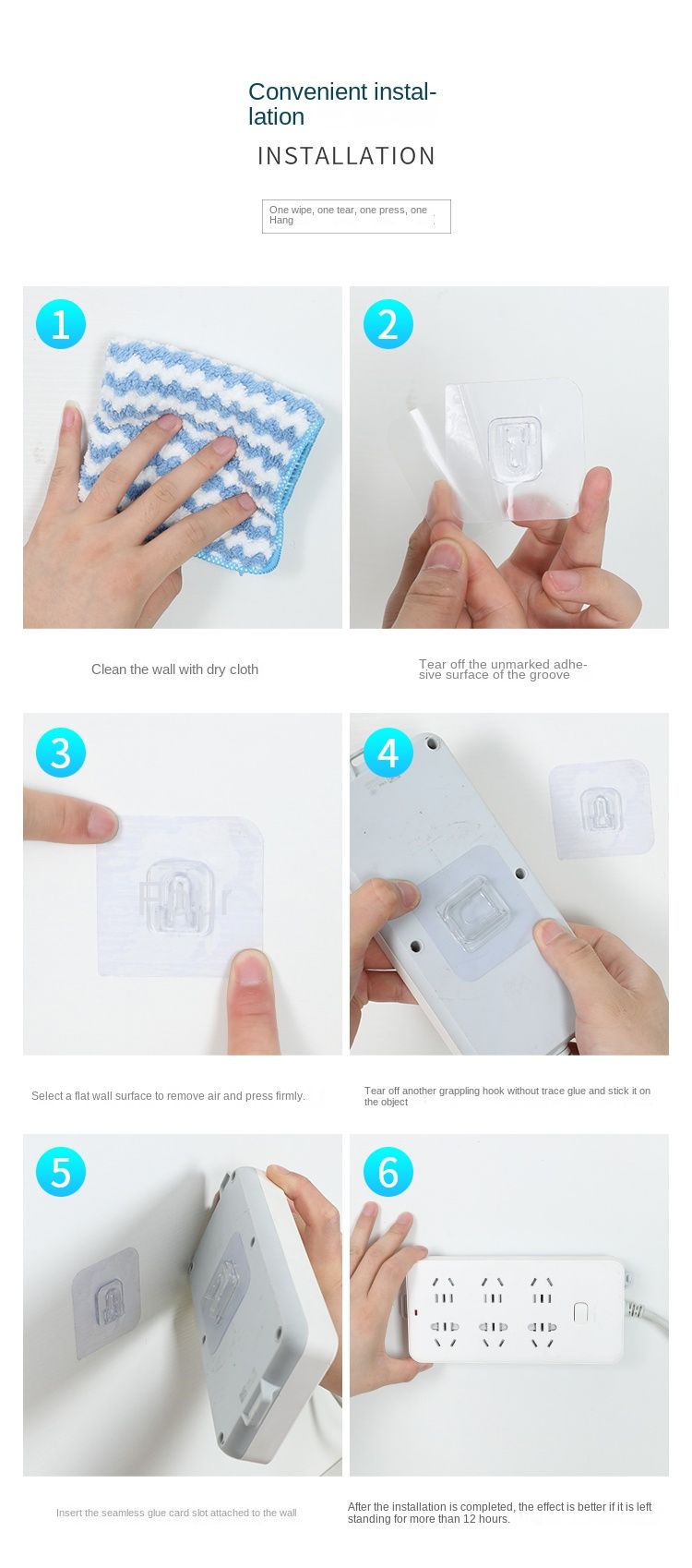 2/4pair child and mother buckles, strong stickers, buckles, non-punching letter buckles, non-marking hooks, plastic buckles, wall socket retainers, hooks