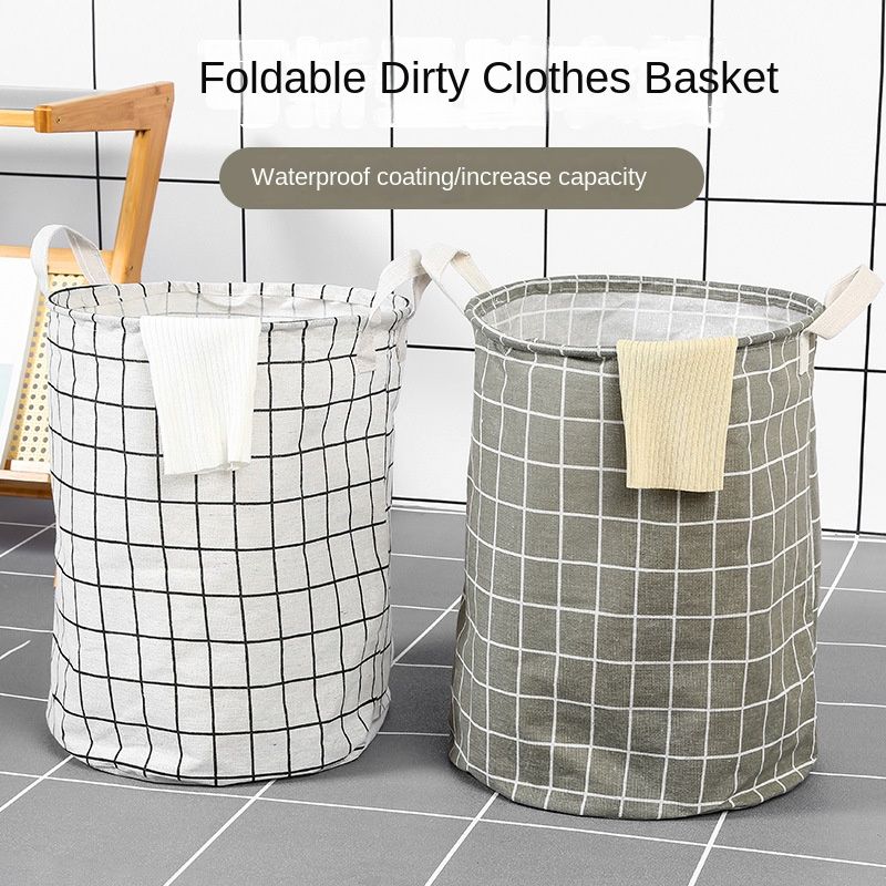 1pcs Collapsible fabric, cotton and linen, dirty clothes basket, dirty clothes basket, large clothes basket, basket for children's toys