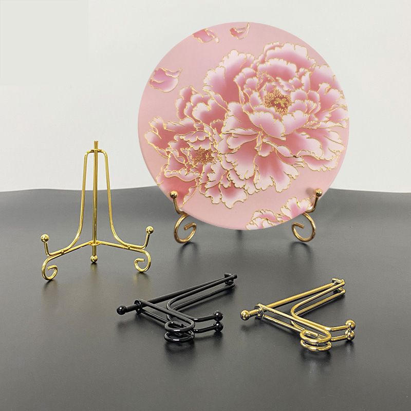 1pc Display board bracket -4-inch (approximately 10.2 cm) board display rack+metal frame, decorative panel, book, photo, and collectible metal art rack bracket