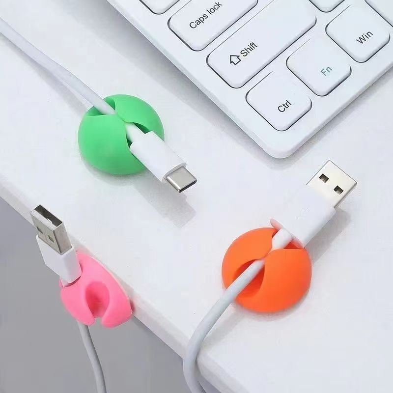 2/3 piece data cable storage rack, strong adhesive desktop data cable management easy to open, tidy phone charging cable holder suitable for home, office, car, desk, bedside table