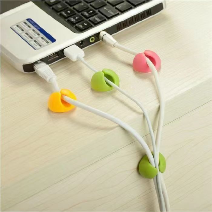 2/3 piece data cable storage rack, strong adhesive desktop data cable management easy to open, tidy phone charging cable holder suitable for home, office, car, desk, bedside table