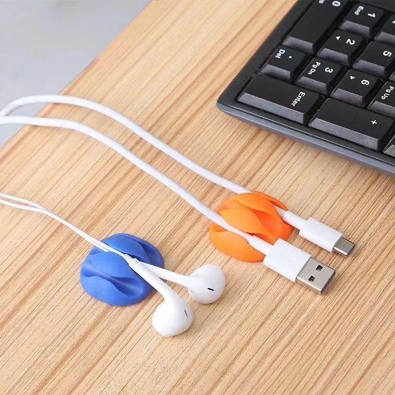 2/3 piece data cable storage rack, strong adhesive desktop data cable management easy to open, tidy phone charging cable holder suitable for home, office, car, desk, bedside table