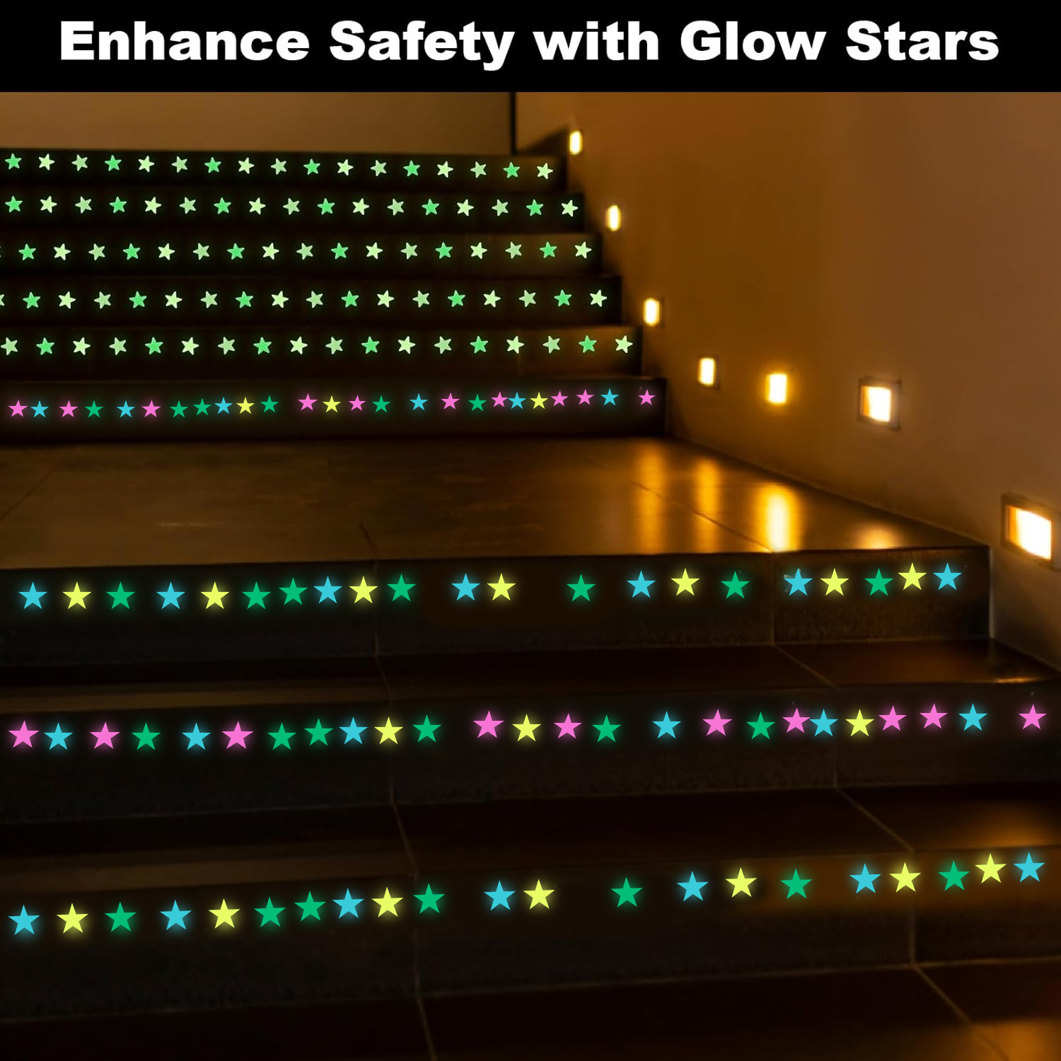 Glow in The Dark Stars Stickers for Ceiling, Adhesive 50pcs 3D Glowing Stars and Moon for Kids Bedroom,Luminous Stars Stickers Create a Realistic Starry Sky,Room Decor,Wall Stickers