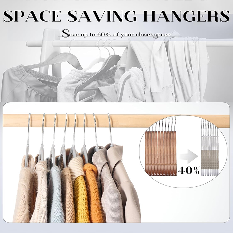 Plastic Hangers 5/10 Pack, Grey Plastic Clothes Hangers Non Slip with Rubber Grip, Heavy Duty Hanger with 360° Swivel Metal Hook, Ultra Thin Hangers Space Saving for Closet Organizer