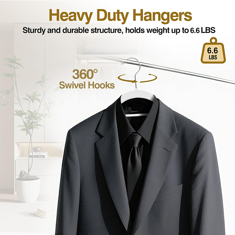 Plastic Hangers 5/10 Pack, Grey Plastic Clothes Hangers Non Slip with Rubber Grip, Heavy Duty Hanger with 360° Swivel Metal Hook, Ultra Thin Hangers Space Saving for Closet Organizer