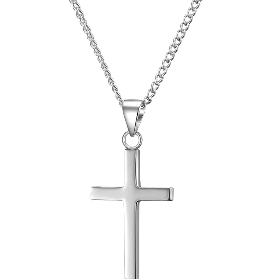 Stainless steel cross necklace female pendant niche light luxury design sense 2024 new lovers collarbone choker boudoir gift