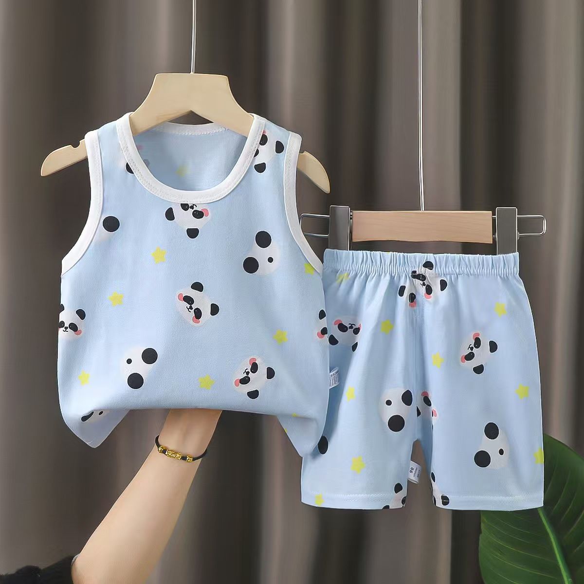 Children Sets Kids Clothes Boys Girls Vest Suit Summer Children's Clothing baby Cotton T-Shirts Shorts Tank Top Sleeveless
