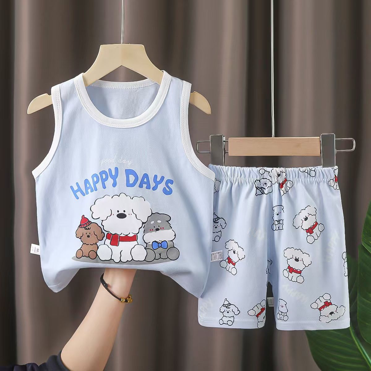 Children Sets Kids Clothes Boys Girls Vest Suit Summer Children's Clothing baby Cotton T-Shirts Shorts Tank Top Sleeveless