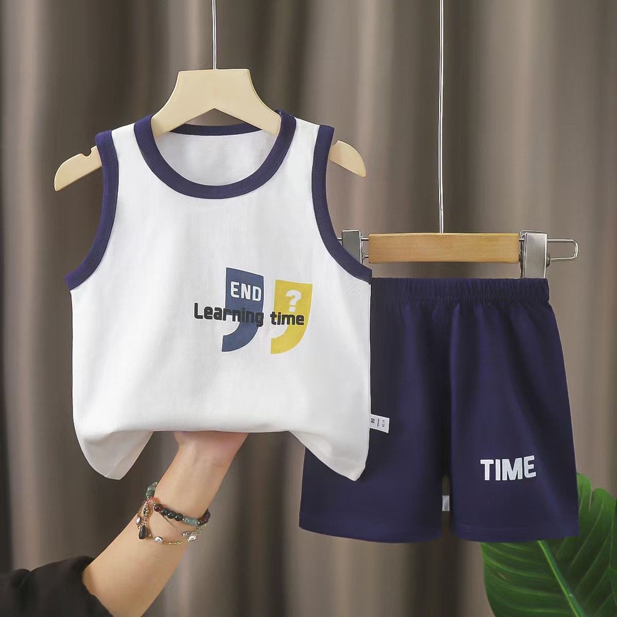 Children Sets Kids Clothes Boys Girls Vest Suit Summer Children's Clothing baby Cotton T-Shirts Shorts Tank Top Sleeveless