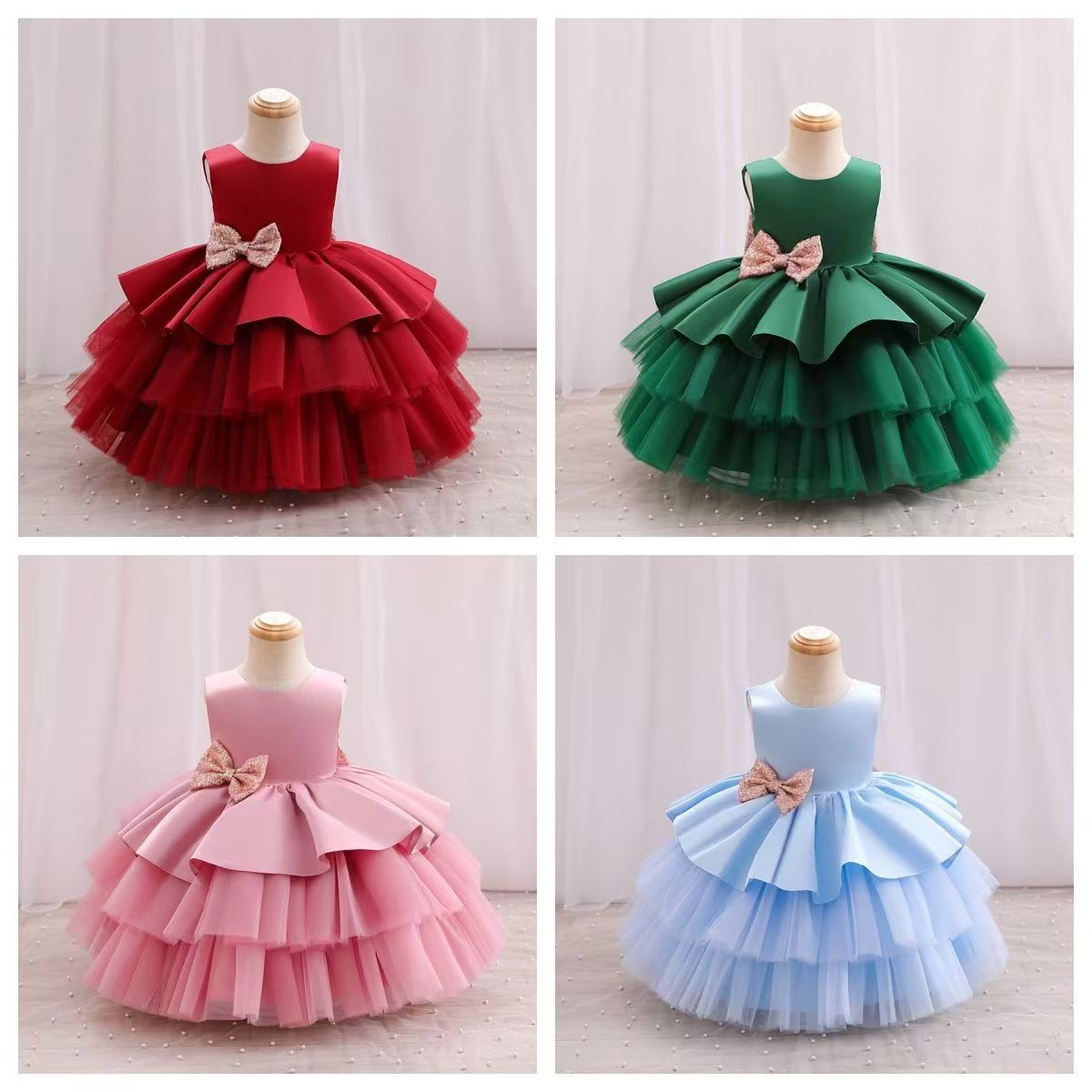 Baby Girl Birthday Party Princess Dresses for Girls Baby Dress Kids Winter Autumn Baptism Christening Clothes