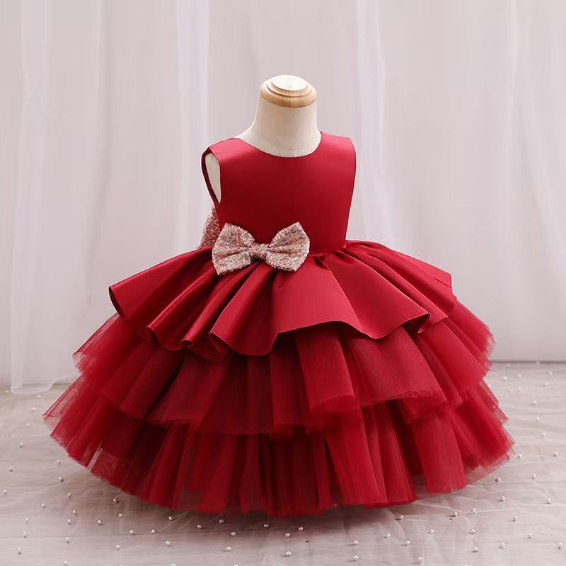 Baby Girl Birthday Party Princess Dresses for Girls Baby Dress Kids Winter Autumn Baptism Christening Clothes