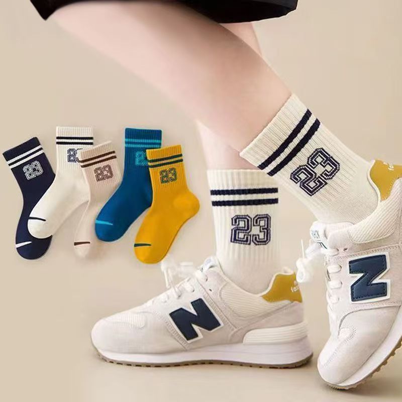 5Pairs/lot Baby socks rubber anti slip floor cartoon kids Toddlers autumn spring Fashion newborn socks boy girl socks
