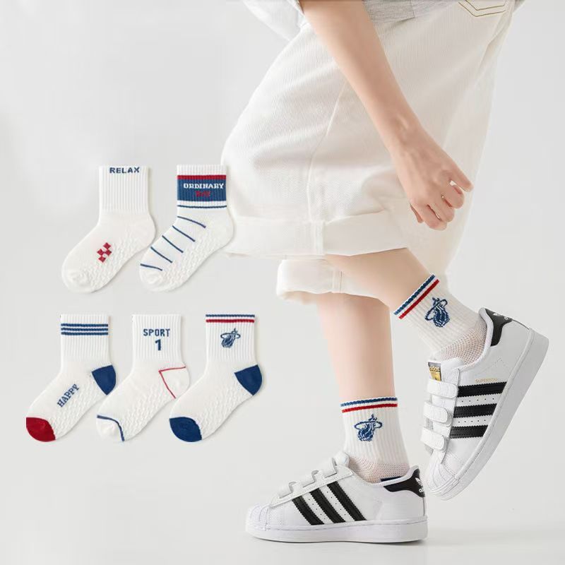 5Pairs/lot Baby socks rubber anti slip floor cartoon kids Toddlers autumn spring Fashion newborn socks boy girl socks
