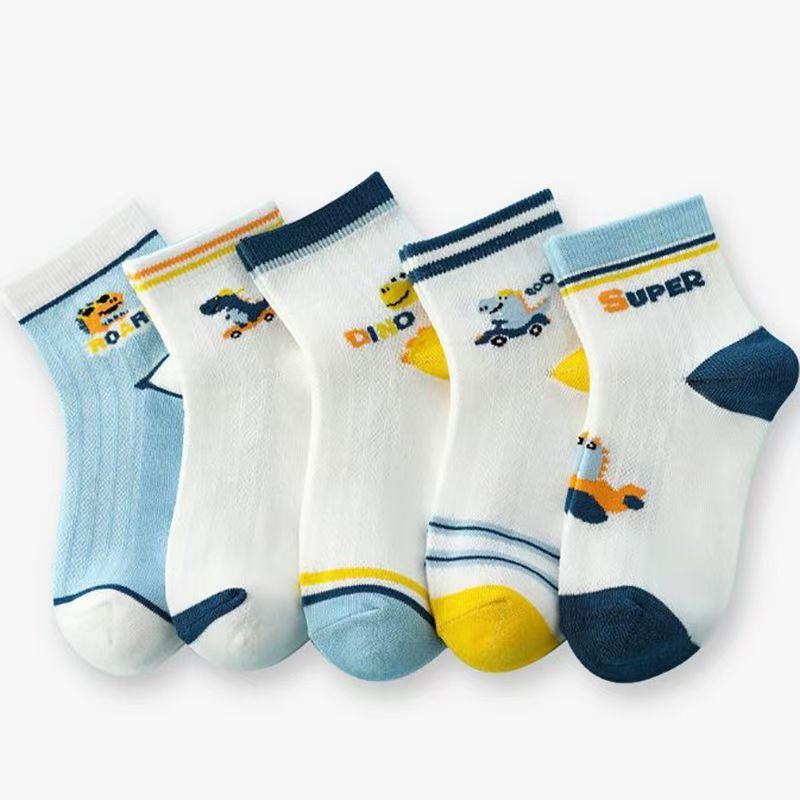 5Pairs/lot Baby socks rubber anti slip floor cartoon kids Toddlers autumn spring Fashion newborn socks boy girl socks