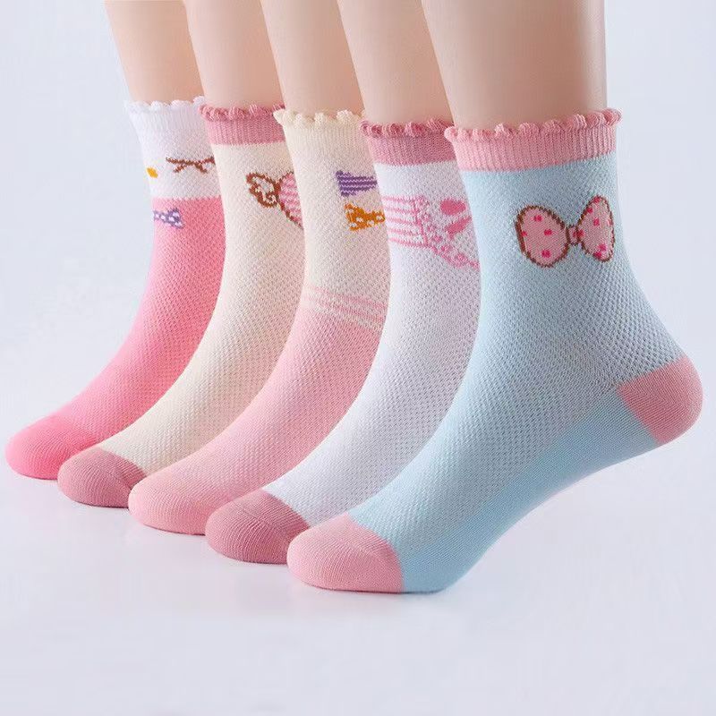 5Pairs/lot Baby girl socks rubber anti slip floor cartoon kids Toddlers autumn spring Fashion newborn socks boy girl socks