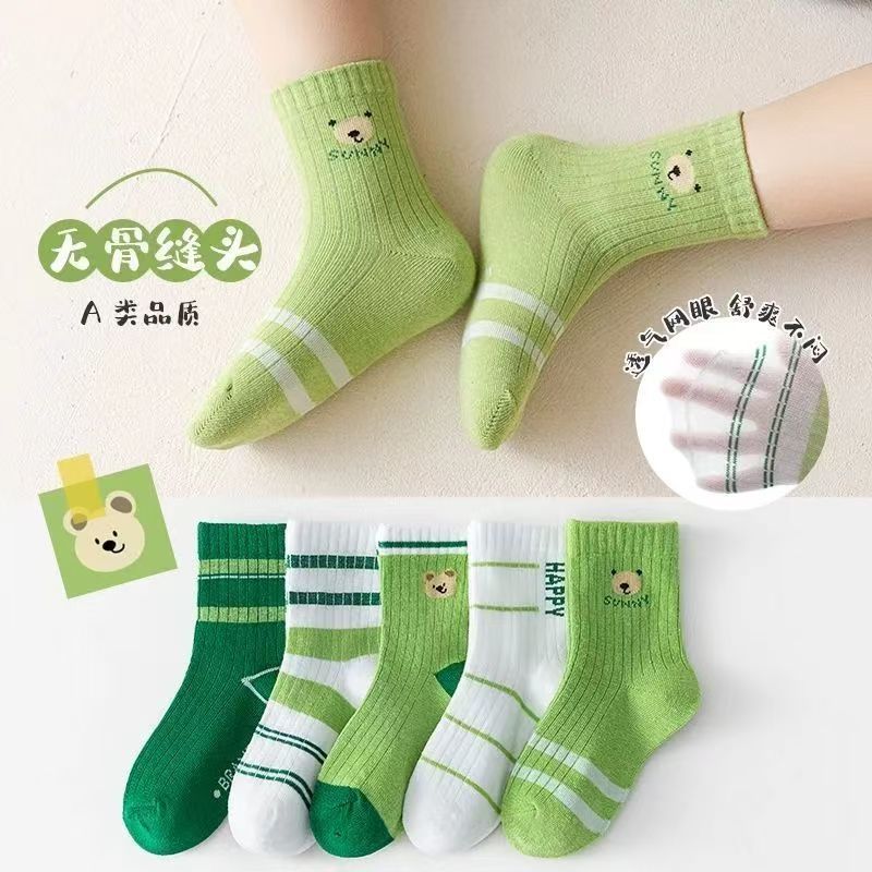 5Pairs/lot Baby socks rubber anti slip floor cartoon kids Toddlers autumn spring Fashion newborn girl boy socks