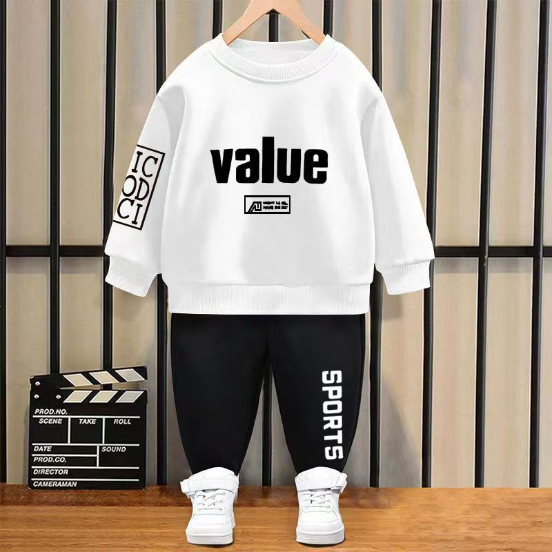 2Pcs 10-50kg Boys Clothes Set Cartoon T-shirt and Trousers Cotton Kids Summer Wear Baby clothes