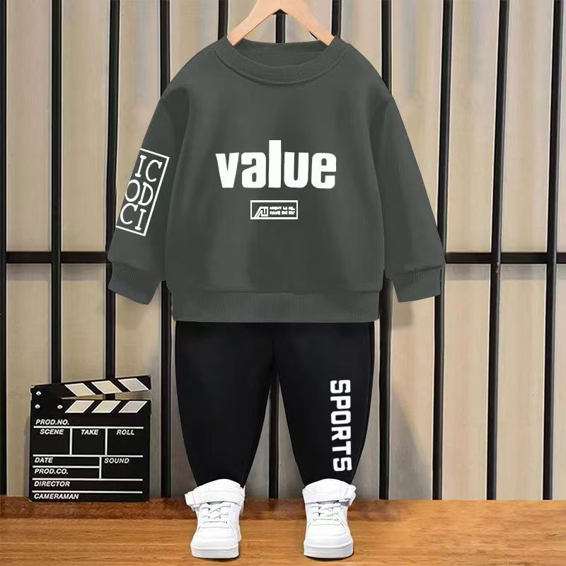 2Pcs 10-50kg Boys Clothes Set Cartoon T-shirt and Trousers Cotton Kids Summer Wear Baby clothes