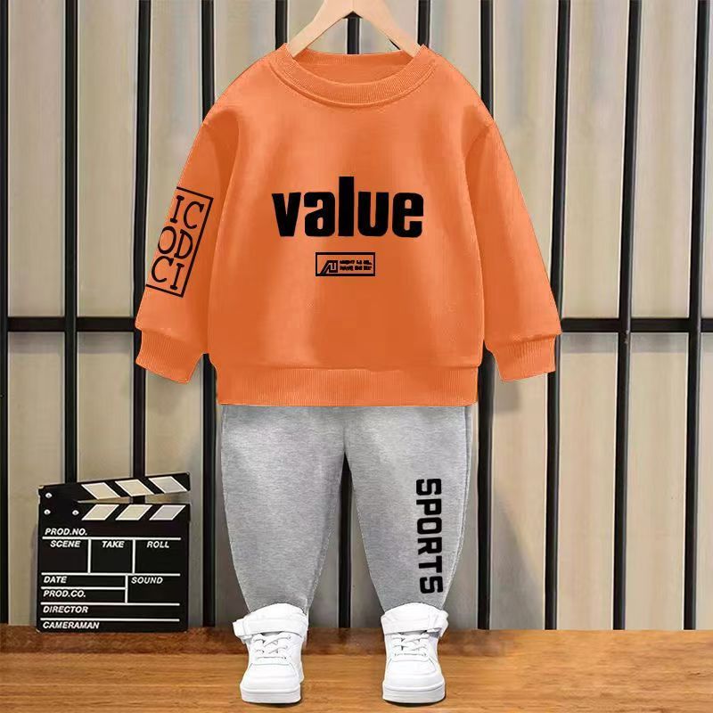 2Pcs 10-50kg Boys Clothes Set Cartoon T-shirt and Trousers Cotton Kids Summer Wear Baby clothes
