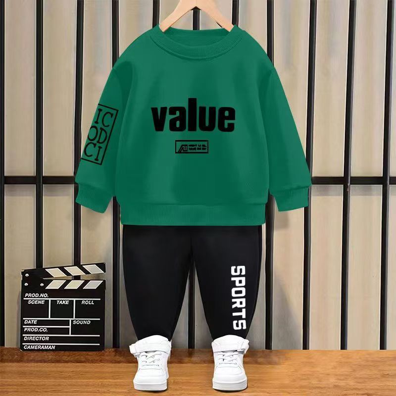 2Pcs 10-50kg Boys Clothes Set Cartoon T-shirt and Trousers Cotton Kids Summer Wear Baby clothes