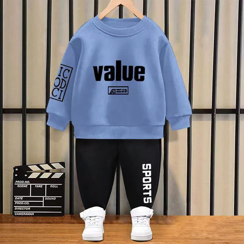2Pcs 10-50kg Boys Clothes Set Cartoon T-shirt and Trousers Cotton Kids Summer Wear Baby clothes