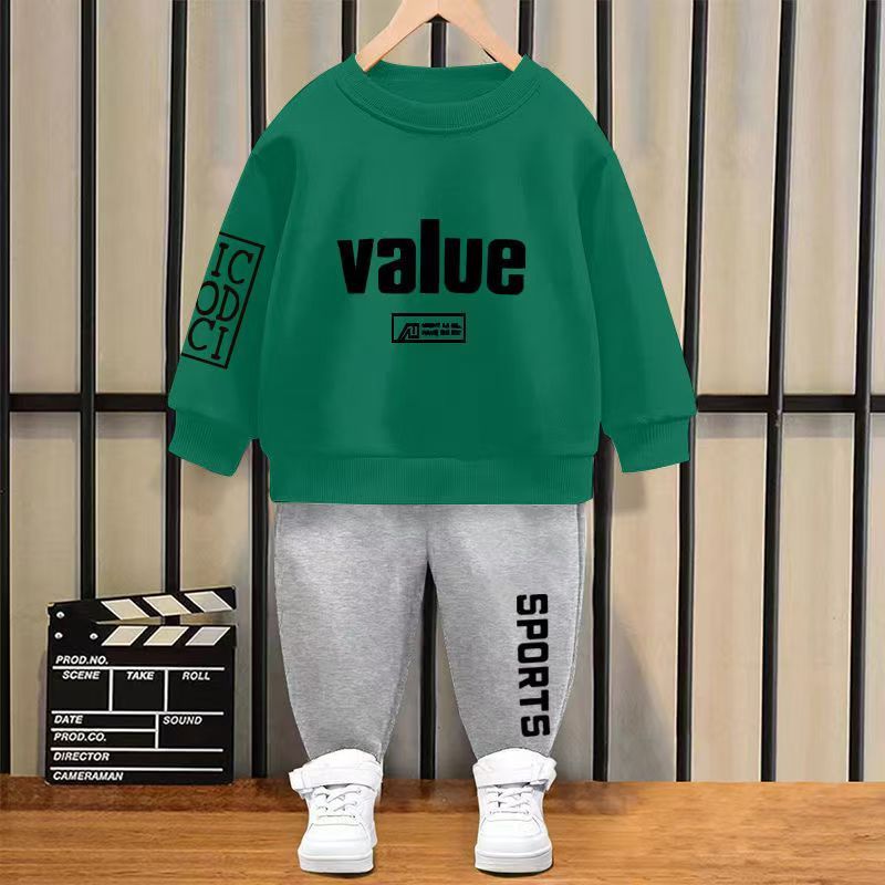2Pcs 10-50kg Boys Clothes Set Cartoon T-shirt and Trousers Cotton Kids Summer Wear Baby clothes
