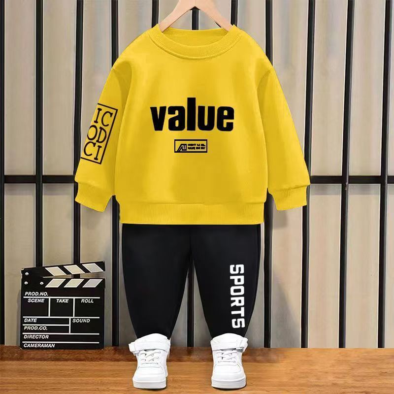 2Pcs 10-50kg Boys Clothes Set Cartoon T-shirt and Trousers Cotton Kids Summer Wear Baby clothes