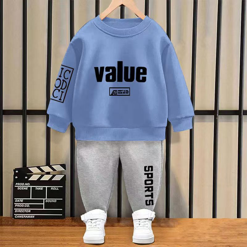 2Pcs 10-50kg Boys Clothes Set Cartoon T-shirt and Trousers Cotton Kids Summer Wear Baby clothes