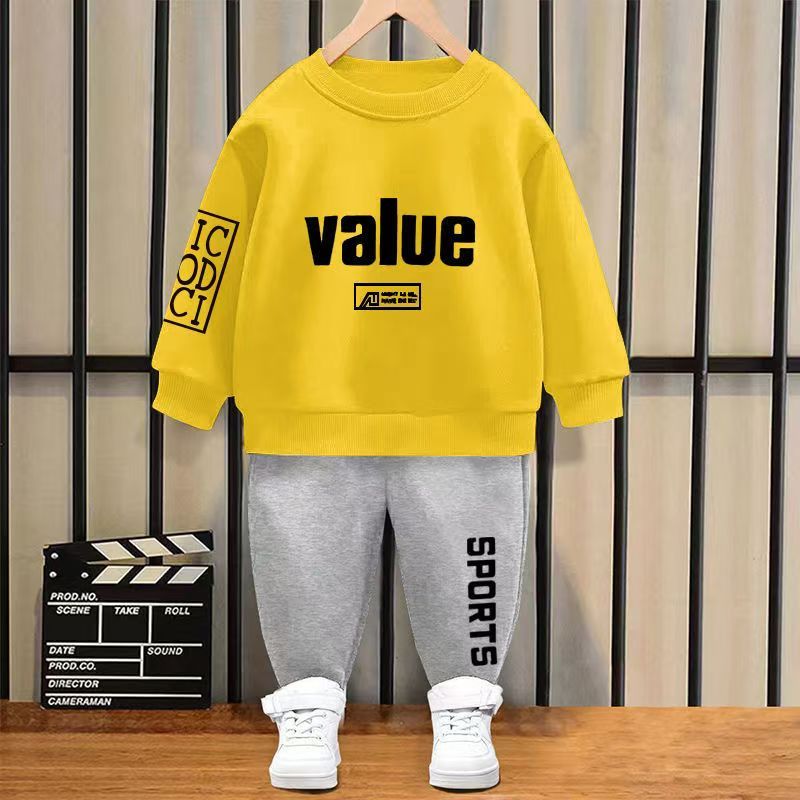 2Pcs 10-50kg Boys Clothes Set Cartoon T-shirt and Trousers Cotton Kids Summer Wear Baby clothes