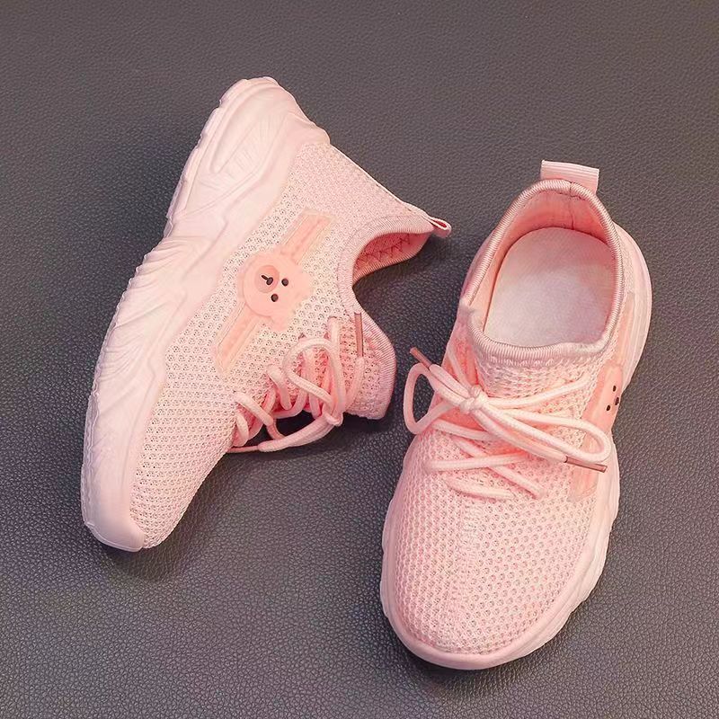 Fashion Kids Shoes Children's Shoes Sneakers Boys Girls Mesh Shoes, Children'S Breathable White Shoes, Children'S Fashionable Students Sneakers Trendy Sports Shoes