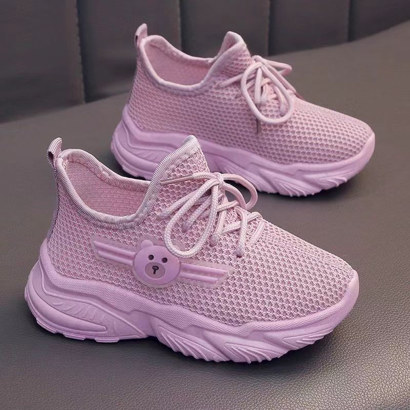 Fashion Kids Shoes Children's Shoes Sneakers Boys Girls Mesh Shoes, Children'S Breathable White Shoes, Children'S Fashionable Students Sneakers Trendy Sports Shoes