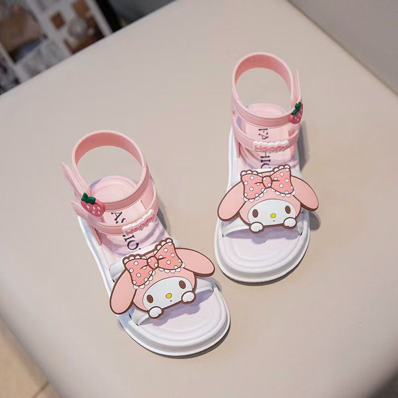 Girl Bow Dress ShoesChildren Girls Summer Cute Sandals Beach Dress Shoes Princess Fashion High Heels Tassel School Shoes