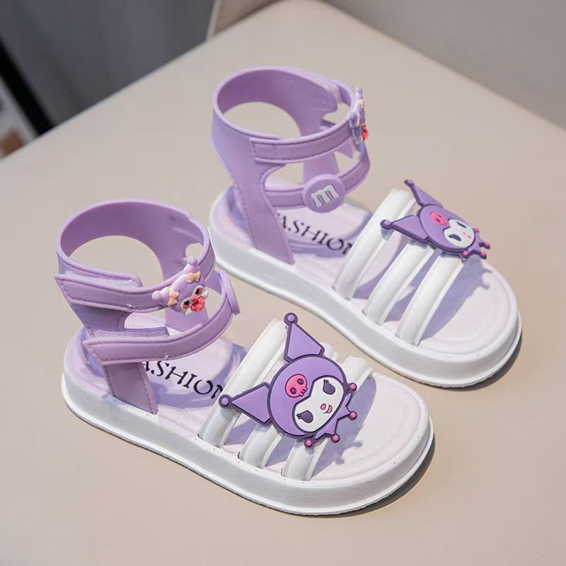 Girl Bow Dress ShoesChildren Girls Summer Cute Sandals Beach Dress Shoes Princess Fashion High Heels Tassel School Shoes