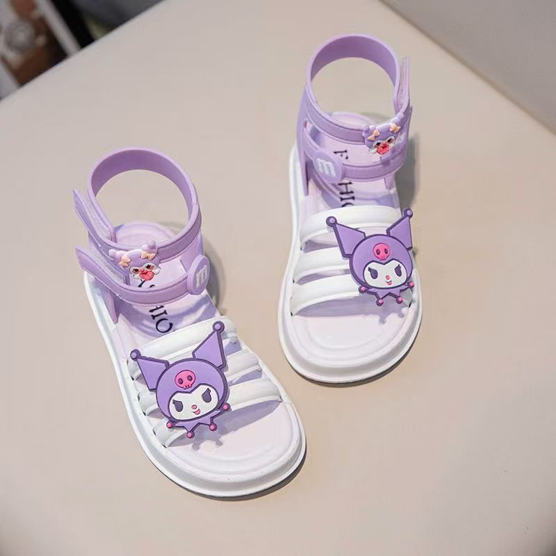 Girl Bow Dress ShoesChildren Girls Summer Cute Sandals Beach Dress Shoes Princess Fashion High Heels Tassel School Shoes